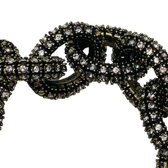 Banana Republic Woman's Gold Tone Black Chain Link Bracelet 8.5 Inch - Picture 5 of 9